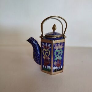 Vintage Chinese Miniature Cloisonne Kettle/Teapot